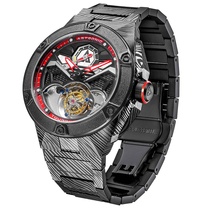 Astronic Nighthawk Tourbillon SS Black Wave angled shot picture